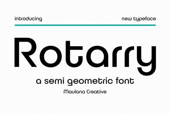 Rotarry Semi Geometric Font Font